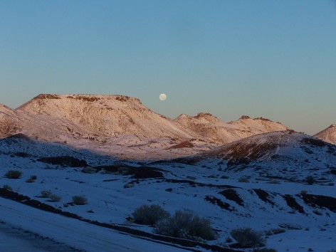 (c) Diego Breccia. Paisaje nevado en Bosques Petrificados. 